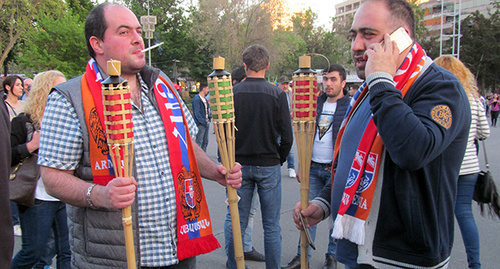 A rally in memory of victims of the Armenian Genocide held in Yerevan 23.04.2016. Photo by Tigran Petrosyan for the "Caucasian Knot"